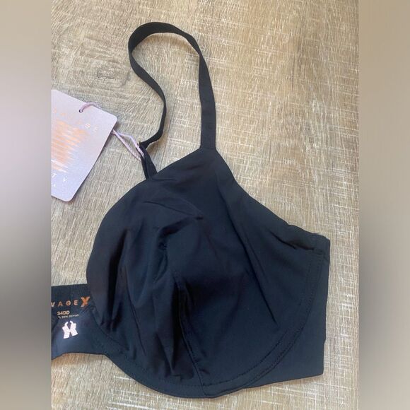 Savage X Fenty NWT Core Microfiber Unlined Bra Black 34DD Basic Classic Comfy - Picture 7 of 10